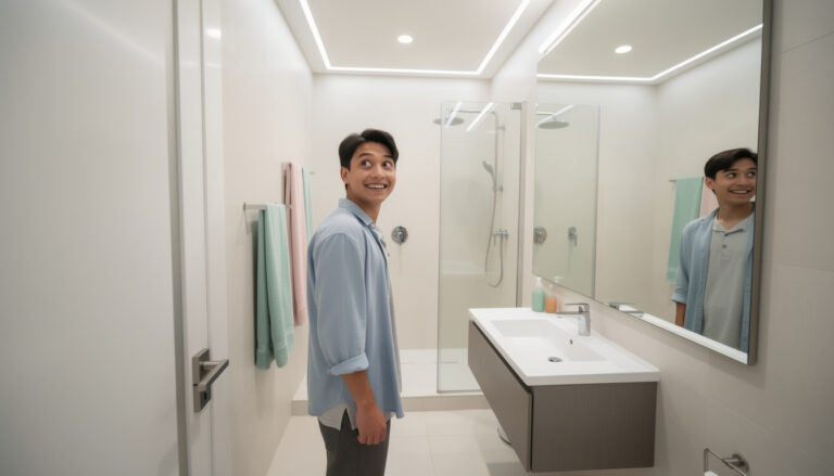 Lowcost Trick Makes Your Small Bathroom Look Double the Size