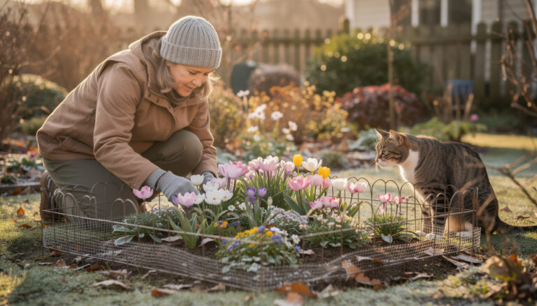 Stop them digging: the safe, easy method to keep cats out of your fragile winter flowerbeds