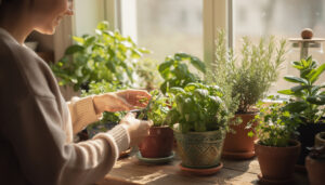discover the pro method: a pruning technique that promotes bushier, fuller indoor herbs throughout the winter season. keep your herbs thriving indoors all winter long!