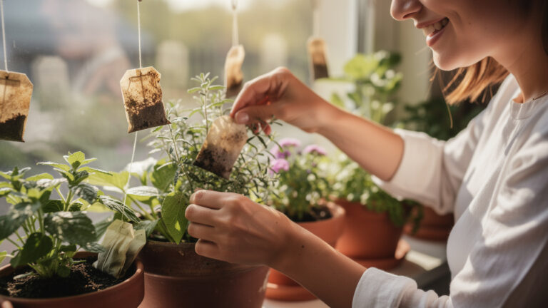 Unexpected Way to Use Old Tea Bags for Plants